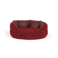 Medium++ Red Dog Slumber Bed - Danish Design Bobble Damson 30" 76cm